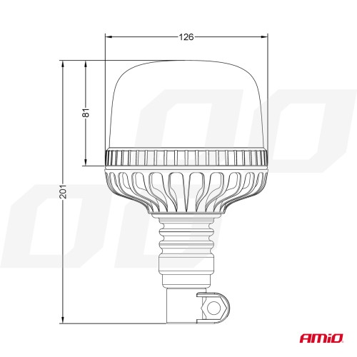 Amio - ΦΑΡΟΣ DIAMONT W25P ΜΕ ΛΕΥΚΟ ΚΑΠΑΚΙ 12/24V 24xSMD LED ΠΟΡΤΟΚΑΛΙ ΕΛΑΣΤΙΚΟΣ ΒΙΔΩΤΟΣ 201x126mm - 1 ΤΕΜ. (03338/ΑΜ)