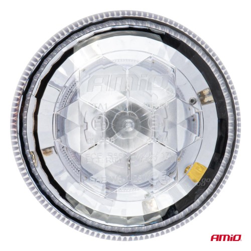 Amio - ΦΑΡΟΣ DIAMONT W25B ΜΕ ΛΕΥΚΟ ΚΑΠΑΚΙ 12/24V 24xSMD LED ΠΟΡΤΟΚΑΛΙ ΒΙΔΩΤΟΣ 118x126mm - 1 ΤΕΜ. (03341/AM)