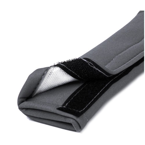 Amio - ΜΑΞΙΛΑΡΑΚΙΑ ΖΩΝΗΣ ΣΕ ΓΚΡΙ ΣΚΟΥΡΟ ΧΡΩΜΑ ΜΕ VELCRO 22x6cm - 2 ΤΕΜ. (03290/AM)