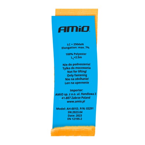 Amio - ΙΜΑΝΤΑΣ ΔΕΣΙΜΑΤΟΣ 25mm/250cm ΠΟΡΤΟΚΑΛΙ - 1 ΤΕΜ. (03291/AM)