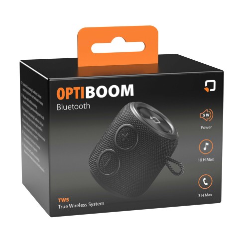 Φορητό, Ασύρματο, Αδιάβροχο Ηχείο Opti Boom της σειράς Optiline 5W 3-10H Max με Bluetooth, True Wireless τεχνολογία και AUX υποδοχή