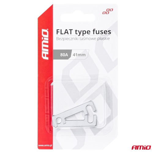 Amio - ΑΣΦΑΛΕΙΕΣ FLAT 41mm 80A - 2 Τεμ. (03493/AM)