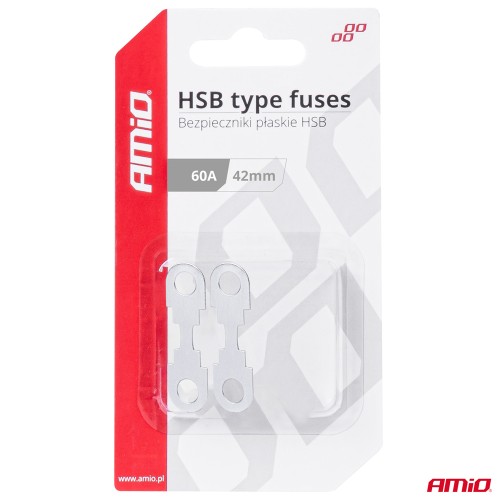 Amio - ΑΣΦΑΛΕΙΕΣ FLAT 42mm 60A - 2 Τεμ. (03500/AM)
