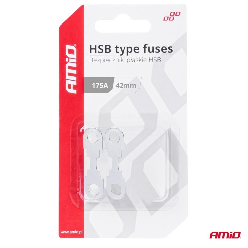 Amio - ΑΣΦΑΛΕΙΕΣ FLAT 42mm 175A - 2 Τεμ. (03505/AM)