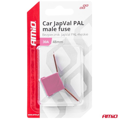 Amio - ΑΣΦΑΛΕΙΑ JapVal PAL ΑΡΣΕΝΙΚΗ 48mm 30A ΣΕ ΡΟΖ ΧΡΩΜΑ - 1 Τεμ. (03418/AM)