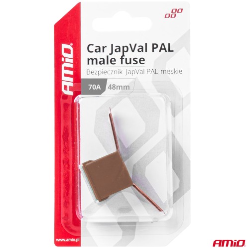 Amio - ΑΣΦΑΛΕΙΑ JapVal PAL ΑΡΣΕΝΙΚΗ 48mm 70A ΣΕ ΚΑΦΕ ΧΡΩΜΑ - 1 Τεμ. (03422/AM)