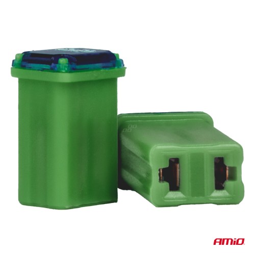 Amio - ΑΣΦΑΛΕΙΕΣ JapVal PAL ΜICRO 11mm ΘΗΛΥΚΕΣ 40A ΣΕ ΠΡΑΣΙΝΟ ΧΡΩΜΑ - 2 Τεμ. (03461/AM)