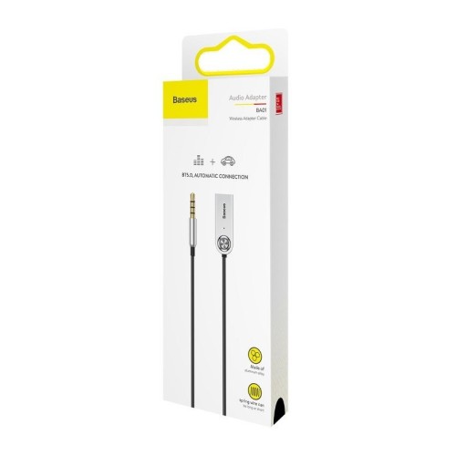 Amio - ΑΝΤΑΠΤΟΡΑΣ AUDIO BLUETOOTH 5.0 ΑΠΟ USB ΣΕ AUX ΜΑΥΡΟ ΣΠΙΡΑΛ - 1 τεμ. (BAS29048/AM)