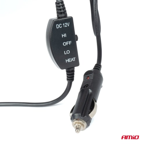 Amio - ΠΛΑΤΟΚΑΘΙΣΜΑ ΘΕΡΜΑΙΝΟΜΕΝΟ 12V 98x48cm ΑΦΡΩΔΕΣ ΥΛΙΚΟ ΚΑΙ ΥΦΑΣΜΑ ΜΑΥΡΟ - 1 τεμ. (03623/AM)