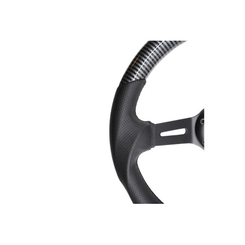 ΤΙΜΟΝΙ GIAU CARBON LOOK ΤΡΙΑΚΤΙΝΟ ΜΑΥΡΟ ΔΙΑΜΕΤΡΟΣ 350mm ΠΑΧΟΣ 70mm SIMONI RACING  - 1 τεμ.