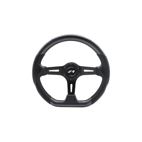 ΤΙΜΟΝΙ GIAU CARBON LOOK ΤΡΙΑΚΤΙΝΟ ΜΑΥΡΟ ΔΙΑΜΕΤΡΟΣ 350mm ΠΑΧΟΣ 70mm SIMONI RACING  - 1 τεμ.