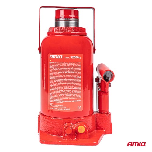 Amio - Γρύλος Υδραυλικός Αντοχή 32000kg Ανύψωση 235-440mm για βαρέα οχήματα με σταθερή ανύψωση και ασφαλή χρήση με βαλβίδα προστασίας υπερφόρτωσης - 1 Τεμ. (02016/AM)
