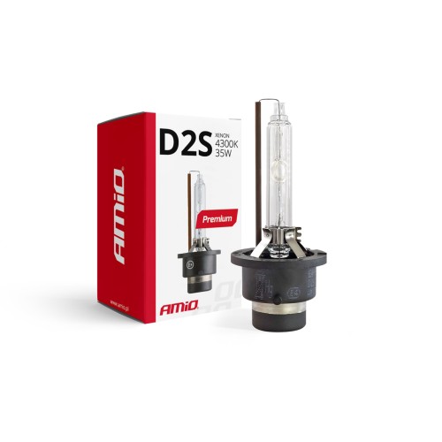Amio - Λάμπα Xenon D2S 4300K 35W 12V Premium για αντικατάσταση εργοστασιακών και aftermarket xenon με φυσικό φωτισμό και σταθερή απόδοση χωρίς τροποποιήσεις - 1 Τεμ. (01975/AM)