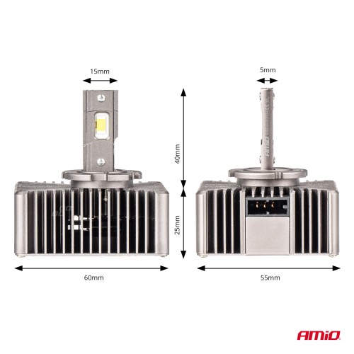 Amio - ΛΑΜΠΕΣ LED D5S 9>16V 70W 6.500K 8600lm (ΜΕ ΨΥΚΤΡΑ) XD SERIES - 2 ΤΕΜ. (03314/AM)