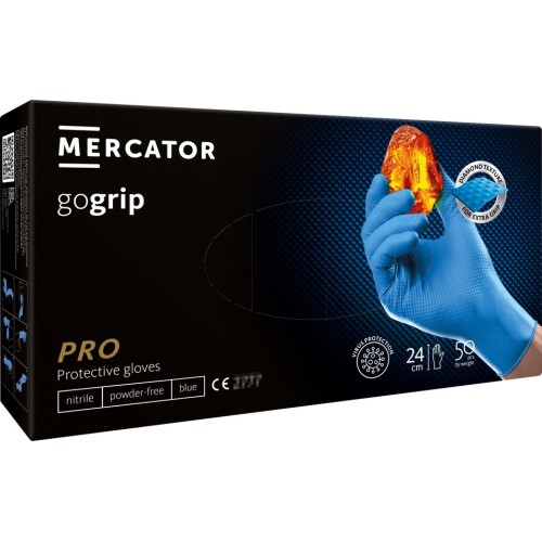 Amio - ΓΑΝΤΙΑ ΝΙΤΡΙΛΙΟΥ MERCATOR GOGRIP ΣΕ ΜΠΛΕ ΧΡΩΜΑ XLARGE (XL) - 50 ΤΕΜ. (MER20317/AM)