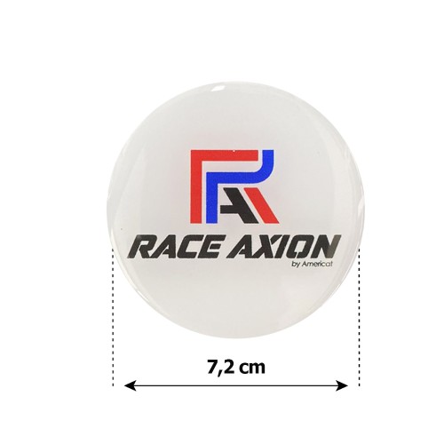 Race Axion - Αυτοκόλλητα Ζαντών Σμάλτου διάσταση 7.2cm χρώμα Λευκό/Μπλε/Κόκκινο/Black Για Επιβατικά Αυτοκίνητα - 4 τεμ.
