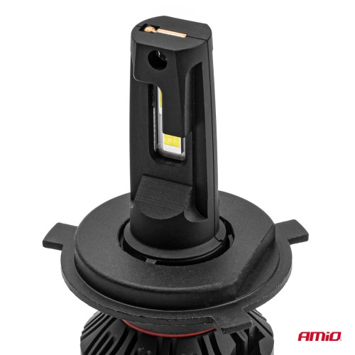 Amio - ΛΑΜΠΕΣ LED H4 10-16V 90W 6.500K 9900lm CAN BUS (ME ΑΝΕΜΙΣΤΗΡΑΚΙ) X3 SERIES - 2ΤΕΜ. (02979/AM)