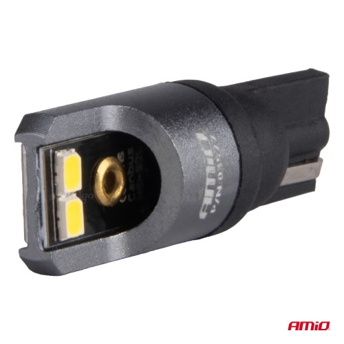 Amio - ΛΑΜΠΑΚΙΑ T10 W5W 12/24V 6.000K 4xSMD LED CAN-BUS ΛΕΥΚΟ 2016 PRO SERIES - 2 Τεμ. (03577/AM)