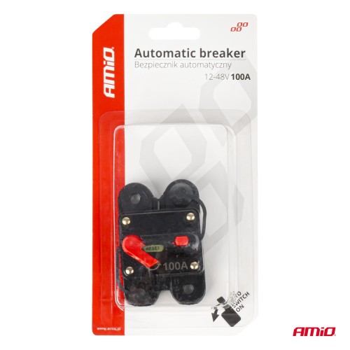 Amio - ΔΙΑΚΟΠΤΗΣ ΑΣΦΑΛΕΙΑΣ ΚΥΚΛΩΜΑΤΟΣ 12/24/36/48V 100A - 1 Τεμ. (03828/AM)