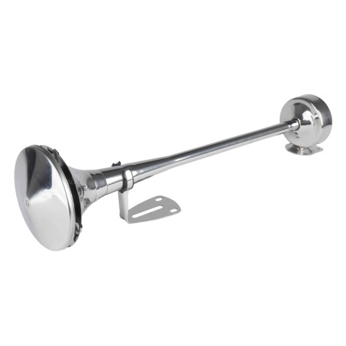 Amio - ΚΟΡΝΑ ΠΝΕΥΜΑΤΙΚΗ ΜΟΝΗ 12/24V 115dB HIGH TONE ΜΗΚΟΣ:520mm ΧΡΩΜΙΟ - 1 ΤΕΜ. (04077/AM)