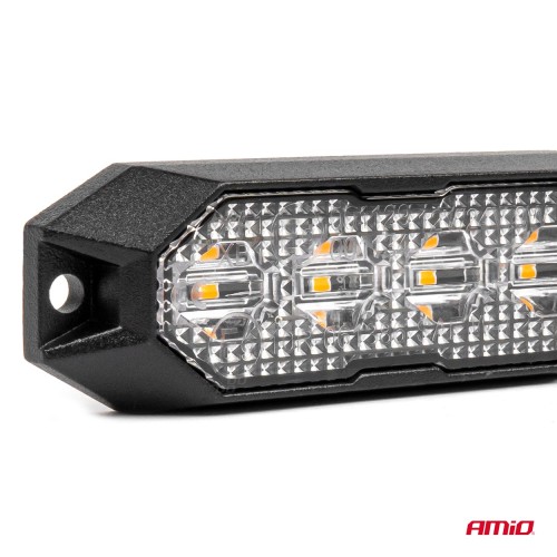 Amio - ΣΤΡΟΜΠΟ 12/24V 6xSMD LED 18W (6x3W) R65 R10 IP68 IP6K9K 122x30mm - 1 ΤΕΜ. (03930/AM)