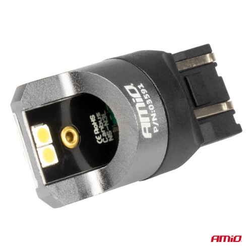 Amio - ΛΑΜΠΑΚΙΑ W21/5W 7443 12/24V 6.000K 4xSMD LED CAN-BUS ΛΕΥΚΟ PRO SERIES - 2 Τεμ. (03591/AM)