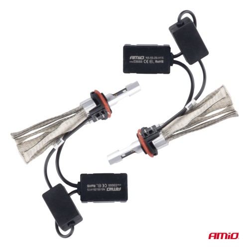 Amio - ΛΑΜΠΕΣ LED H15 4300lm 12-24V - 50W - 6000K - 2 Τεμ. (03666/AM)