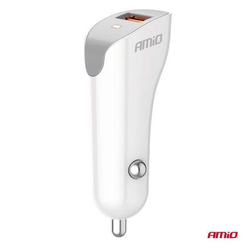 Amio - ΦΟΡΤΙΣΤΗΣ ΑΝΑΠΤΗΡΑ 12/24V ΜΕ 1 ΘΥΡΑ USB 10.5W 5V/2.1A ΛΕΥΚΟΣ - 1 Τεμ. (03873/AM)