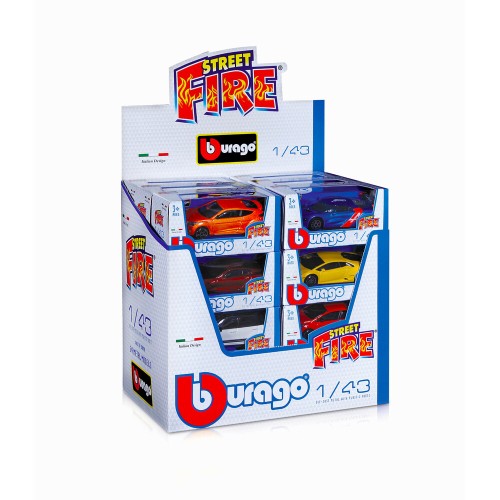 ΜΙΝΙΑΤΟΥΡΕΣ ΔΙΑΦΟΡΑ ΑΥΤΟΚΙΝΗΤΑ 1:43 BURAGO STREET FIRE -  24 ΤΕΜ.