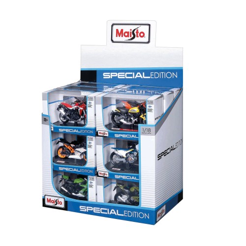 ΜΙΝΙΑΤΟΥΡΕΣ BMW/HONDA/KAWASAKI/SUZUKI/YAMAHA MOTO 1:18 MAISTO - 18 ΤΕΜ.