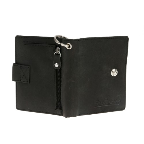 ΠΟΡΤΟΦΟΛΙ ΔΕΡΜΑΤΙΝΟ ΓΙΑ ΚΑΡΤΕΣ & ΧΡΗΜΑΤΑ BIKER WALLET ME 45cm ΑΛΥΣΙΔΑ RFID ΠΡΟΣΤΑΣΙΑ ΣΕ ΜΑΥΡΟ ΧΡΩΜΑ LAMPA - 1 Τεμ.