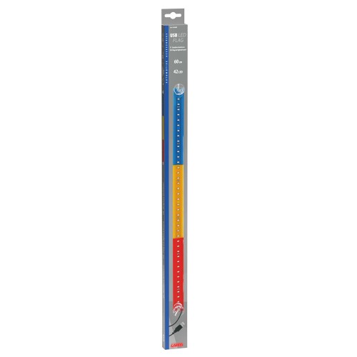 ΣΗΜΑΙΑ ΡΟΥΜΑΝΙΑΣ ΦΩΤΙΖΟΜΕΝΗ 42LED 60cm 24V ΜΕ ΒΕΝΤΟΥΖΑ & USB  ΜΕ ΚΑΛΩΔΙΟ 150cm LAMPA -  1 Τεμ.