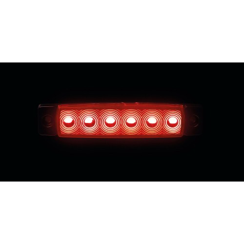 ΦΩΣ ΟΓΚΟΥ 9>32V 6 LED ΚΟΚΚΙΝΟ ΧΡΩΜΑ 95,6x19,8mm ΜΕ ΕΓΚΡΙΣΗ ΤΥΠΟΥ E148 LAMPA -  20 Τεμ.