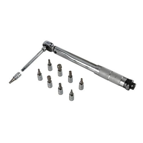 ΔΥΝΑΜΟΚΛΕΙΔΟ/ΡΟΠΟΚΛΕΙΔΟ TORQUE (ΤΟΡΞ) 1/4'' 5>25Nm 28cm CRV ΜΕ 9 ΜΥΤΕΣ & ΠΡΟΕΚΤΑΣΗ ΜΗΚΟΥΣ 10cm LAMPA - 1 Τεμ.