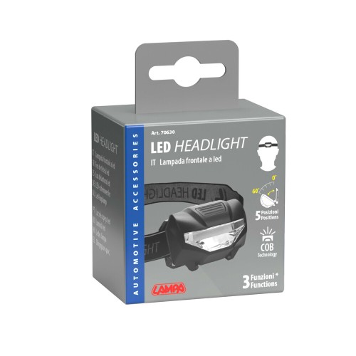 ΦΑΚΟΣ ΚΕΦΑΛΗΣ ΕΡΓΑΣΙΑΣ 120lm LED 3 ΛΕΙΤΟΥΡΓΙΩΝ ΜΕ 5 ΔΙΑΦΟΡΕΤΙΚΕΣ ΜΟΙΡΕΣ ΚΛΙΣΗΣ LAMPA -  1 Τεμ.