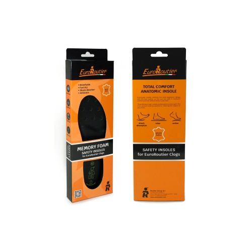 Ανατομικοί Πάτοι Memory Foam από την Euroroutier σε μέγεθος EU42/UK8 σε Μαύρο  Χρώμα για Παπούτσια Ασφαλείας και Εργασίας