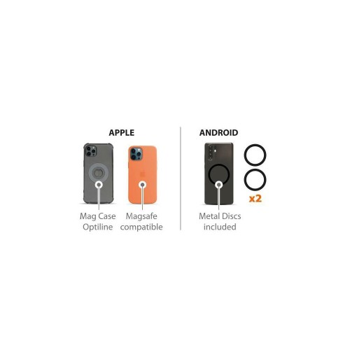 Μαγνητικός, Ασύρματος Φορτιστής Mag Wireless Charging Pad 3 in 1 της σειράς Optiline για Qi Ασύρματη φόρτιση συσκευών με θύρα USB Type C 15W, Καλώδιο 100 cm και MagSafe τεχνολογία