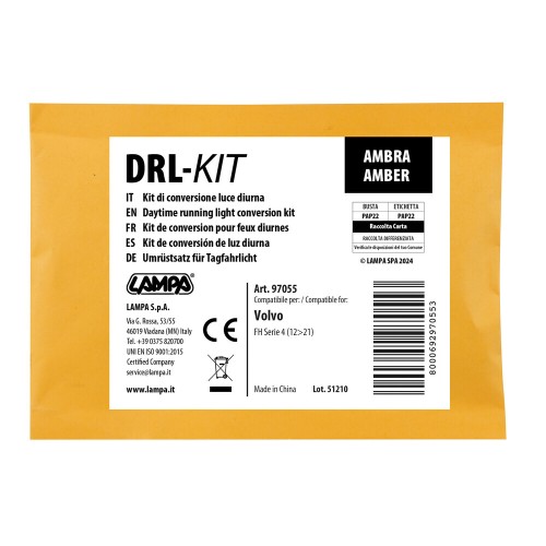 ΚΙΤ ΜΕΤΑΤΡΟΠΗΣ ΦΩΤΩΝ ΗΜΕΡΑΣ ΣΕ ΠΟΡΤΟΚΑΛΙ DRL-KIT HOLLAND STYLE ΓΙΑ VOLVO FH SERIE 4 09/2012-05/2021 LAMPA - 1 Κιτ