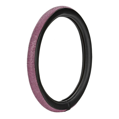 ΚΑΛΥΜΜΑ ΤΙΜΟΝΙΟΥ DIAMONDS PINK (S) 35/37cm ΣΥΝΘΕΤΙΚΟ ΔΕΡΜΑ SKEENTEX ΜΑΥΡΟ/POZ LAMPA  - 1 ΤΕΜ.