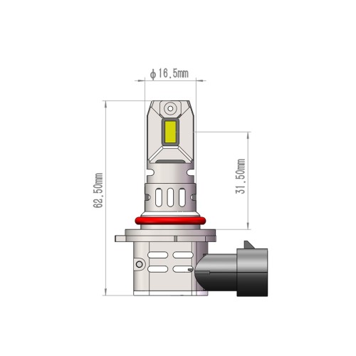 ΛΑΜΠEΣ LED HIR2 12V 6.000K 4.600lm LED CANBUS CSP3570 PRO SMART SERIES  M-TECH - 2 ΤΕΜ.