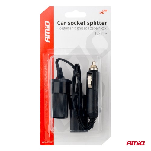Amio - ΑΝΤΑΠΤΟΡΑΣ ΑΝΑΠΤΗΡΑ ΔΙΠΛΟΣ ΜΕ ΚΑΛΩΔΙΟ 12/24V - 1 τεμ. (03801/AM)