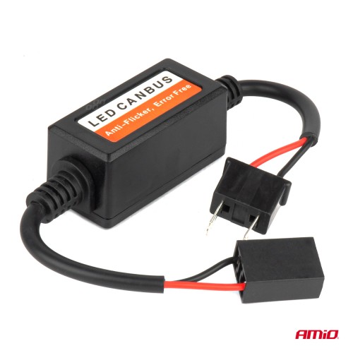 Amio - ΑΝΤΙΣΤΑΣΗ ΓΙΑ ΛΑΜΠΕΣ LED H7 12V 3W 120Ω (ΑΝΤΙΣΤΑΣΗ-ΨΕΥΤΗΣ-CANCELLER) - 1 τεμ. (04088/AM)