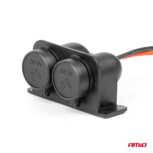 Amio - ΠΡΙΖΑ ΜΕ ΔΙΠΛΗ ΥΠΟΔΟΧΗ ΓΙΑ ΦΙΣ ΑΝΑΠΤΗΡΑ 12/24V - 1 τεμ. (04130/AM)
