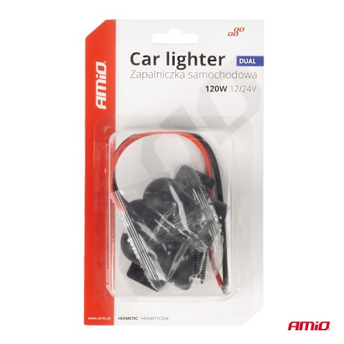 Amio - ΠΡΙΖΑ ΜΕ ΔΙΠΛΗ ΥΠΟΔΟΧΗ ΓΙΑ ΦΙΣ ΑΝΑΠΤΗΡΑ 12/24V - 1 τεμ. (04130/AM)
