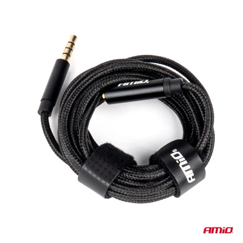 Amio - ΚΑΛΩΔΙΟ ΣΥΝΔΕΣΗΣ AUX MINI JACK ΑΠΟ ΑΡΣΕΝΙΚΟ 3.5mm ΣΕ ΘΗΛΥΚΟ 3.5mm 2m - 1 Τεμ. (04296/AM)