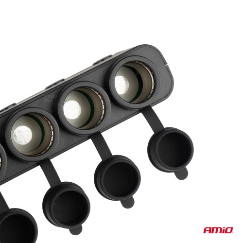 Amio - ΑΝΤΑΠΤΟΡΑΣ ΑΝΑΠΤΗΡΑ ΤΕΤΡΑΠΛΟΣ 12/24V 216W MAX ΜΕ 2 ΘΥΡΕΣ USB PD30W/QC3.0 - 1 Τεμ. (04175/AM)