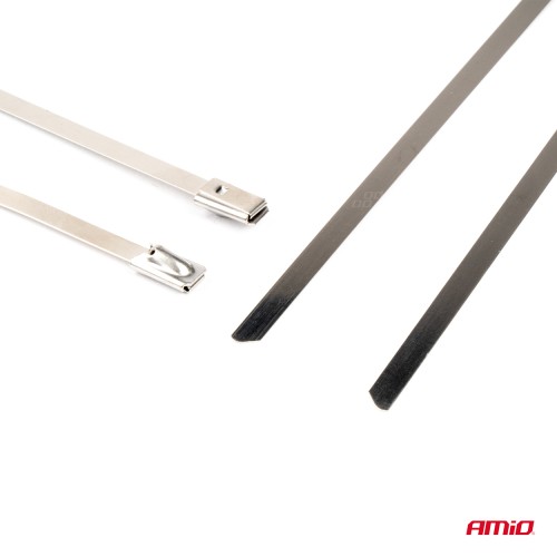 Amio - ΔΕΜΑΤΙΚΑ/ΔΕΤΙΚΑ ΚΑΛΩΔΙΩΝ TIE WRAP (ΤΑΙΡΑΠ) ΜΕΤΑΛΛΙΚΑ 4,6 x 200mm - 100 ΤΕΜ. (04321/AM)