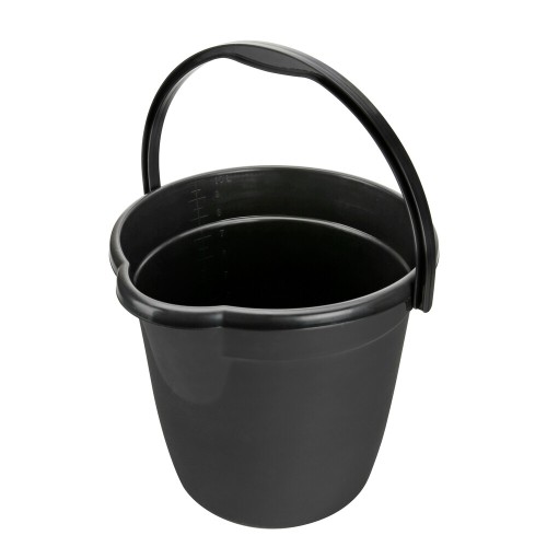 ΚΟΥΒΑΣ ΠΛΑΣΤΙΚΟΣ ΜΕ ΧΕΡΟΥΛΙ BUCKY 10L ΜΑΥΡΟΣ LAMPA - 1 ΤΕΜ.