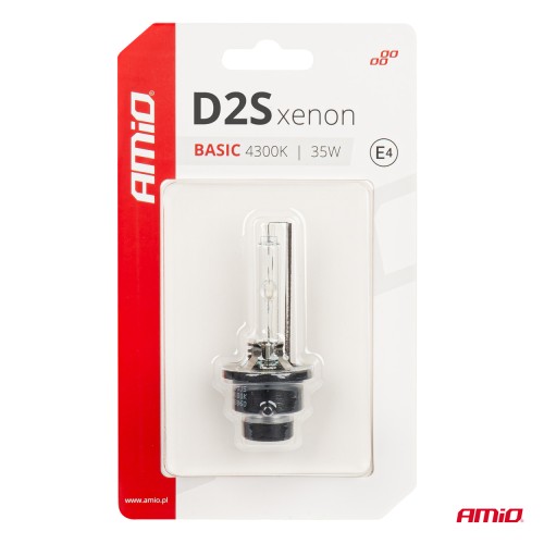 Amio - ΑΝΤΑΛΛΑΚΤΙΚΗ ΛΑΜΠΑ ΧΕΝΟΝ BASIC D2S 12V 4.300k 35W BLISTER CARD - 1 ΤΕΜ. (03860/AM)