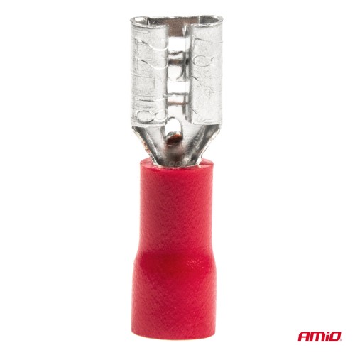 Amio - ΦΙΣΑΚΙΑ ΘΗΛΥΚΑ ΚΟΚΚΙΝΑ FDD1 1,25-187 /10A/ 5,6mm ΑΜΟ - 10 ΤΕΜ. (03061/AM)